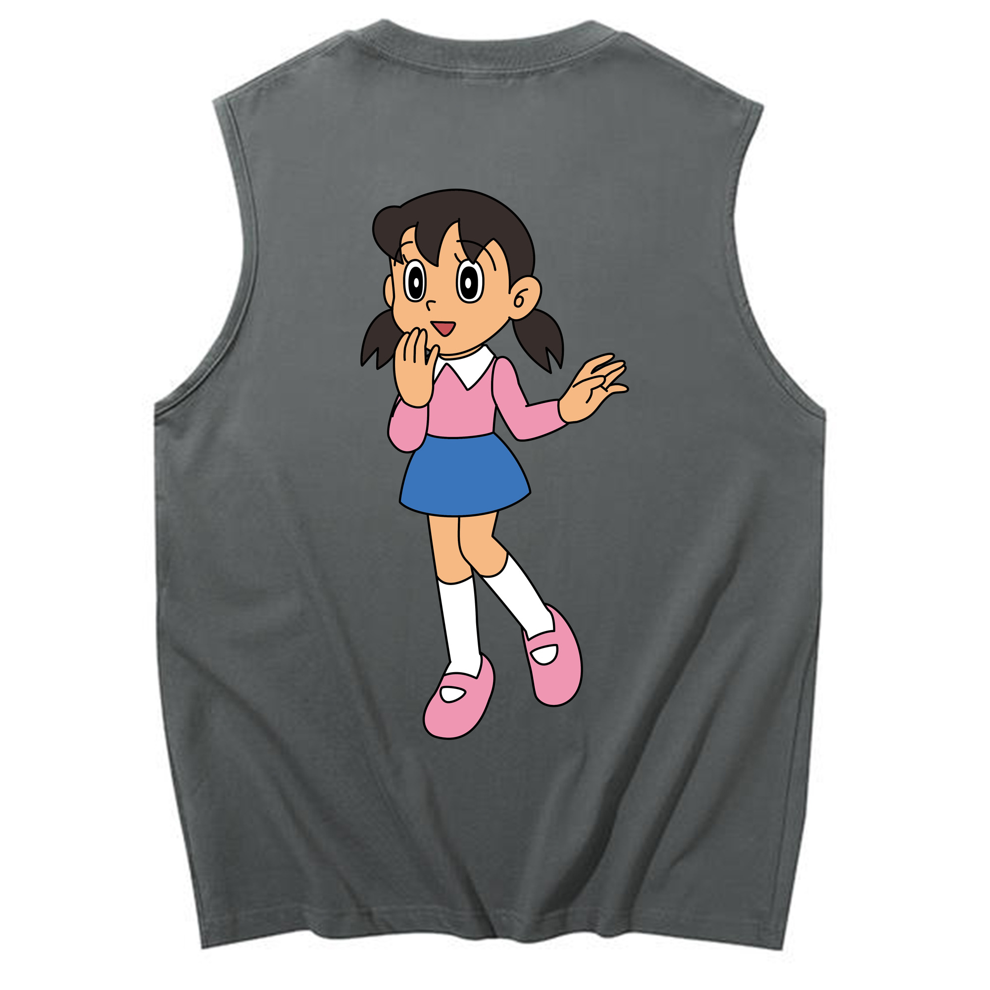（画像用） ドラえもん みなもと しずか Doraemon Shizuka Minamoto コットン100％タンクトップ（背面プリント）